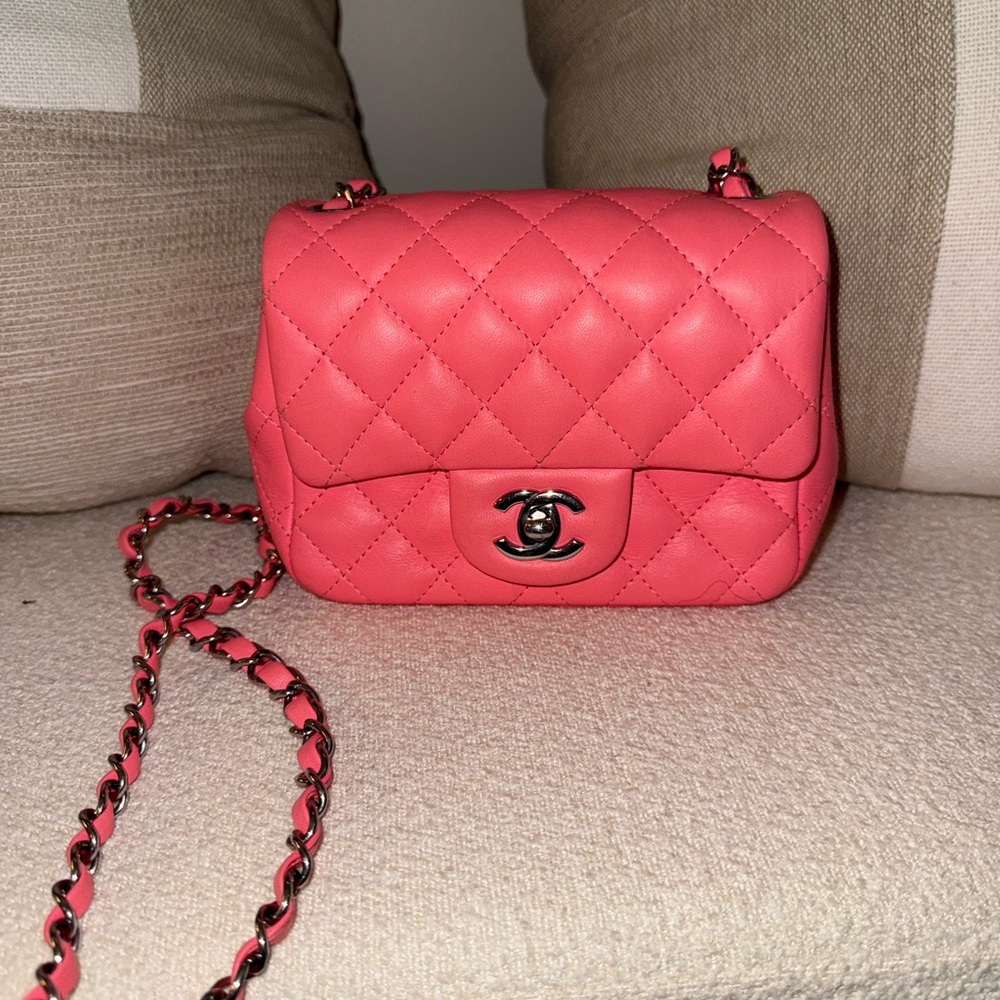 Chanel Coral Quilted Mini Bag